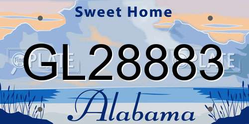 GL28883 Alabama License Plate