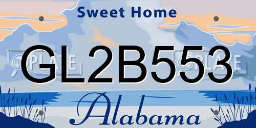 GL2B553 Alabama License Plate