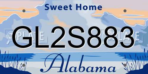 GL2S883 Alabama License Plate