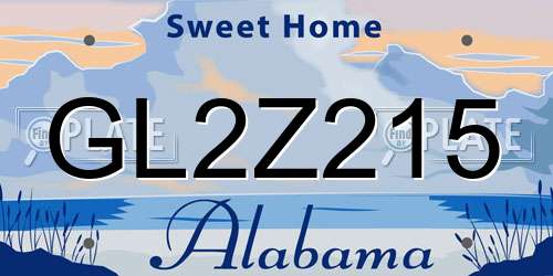 GL2Z215 Alabama License Plate