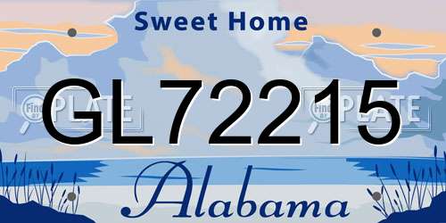 GL72215 Alabama License Plate