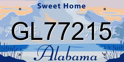 GL77215 Alabama License Plate