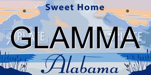 GLAMMA Alabama License Plate