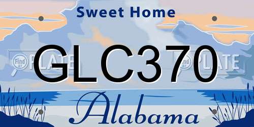 GLC370 Alabama License Plate