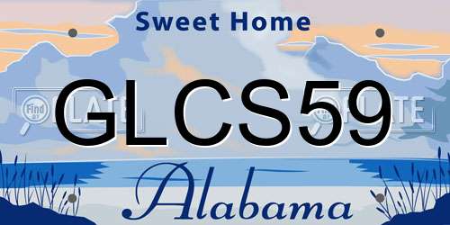 GLCS59 Alabama License Plate