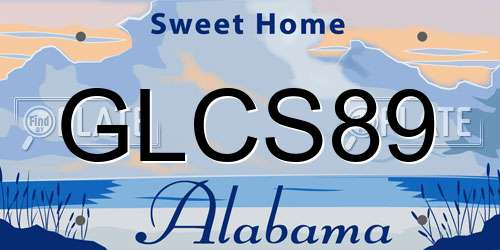 GLCS89 Alabama License Plate