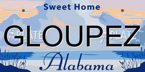 GLOUPEZ Alabama License Plate
