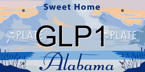 GLP1 Alabama License Plate