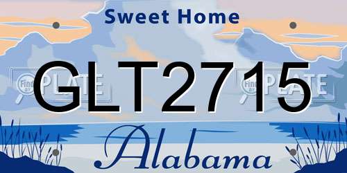 GLT2715 Alabama License Plate