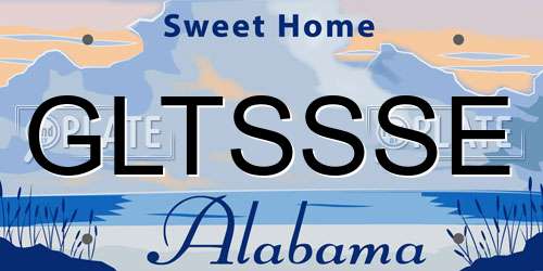 GLTSSSE Alabama License Plate