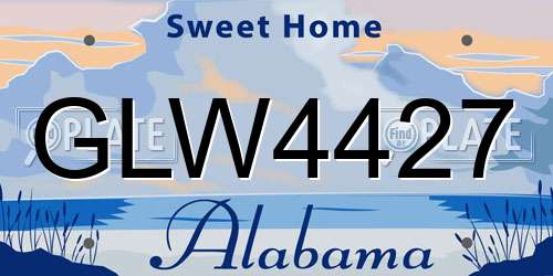 GLW4427 Alabama License Plate