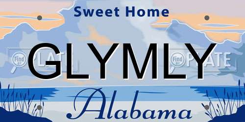 GLYMLY Alabama License Plate