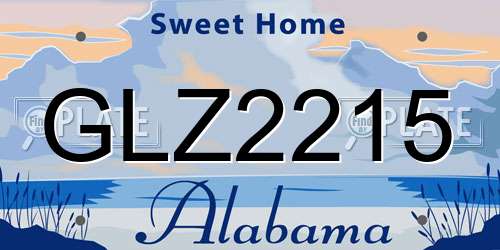 GLZ2215 Alabama License Plate