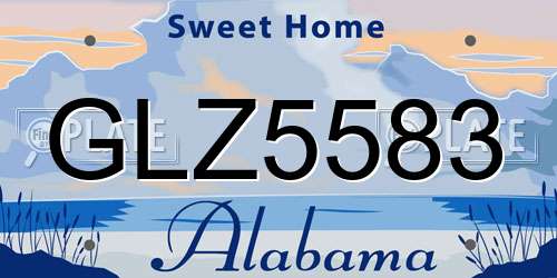 GLZ5583 Alabama License Plate