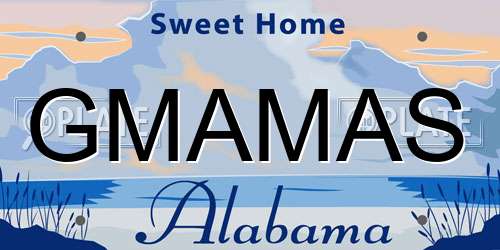 GMAMAS Alabama License Plate