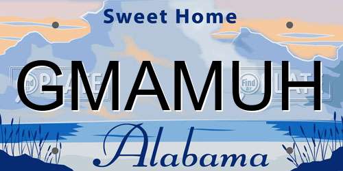 GMAMUH Alabama License Plate