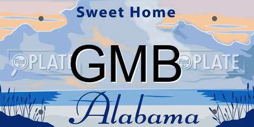 GMB Alabama License Plate