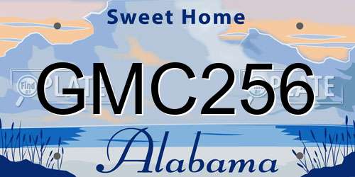 GMC256 Alabama License Plate