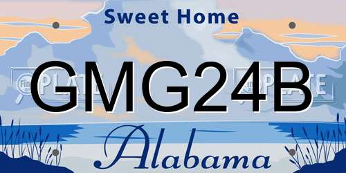 GMG24B Alabama License Plate