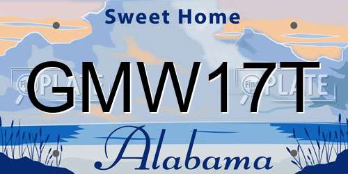GMW17T Alabama License Plate
