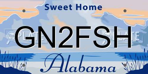 GN2FSH Alabama License Plate