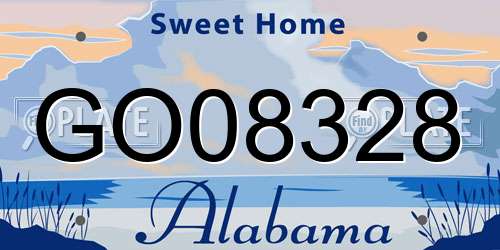 GO08328 Alabama License Plate