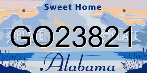 GO23821 Alabama License Plate