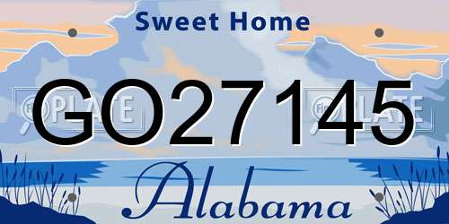 GO27145 Alabama License Plate