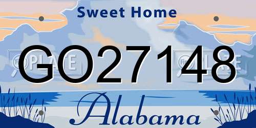 GO27148 Alabama License Plate