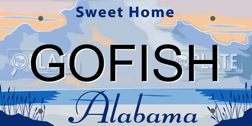 GOFISH Alabama License Plate