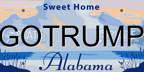 GOTRUMP Alabama License Plate