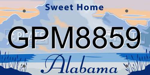 GPM8859 Alabama License Plate