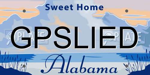 GPSLIED Alabama License Plate