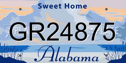 GR24875 Alabama License Plate