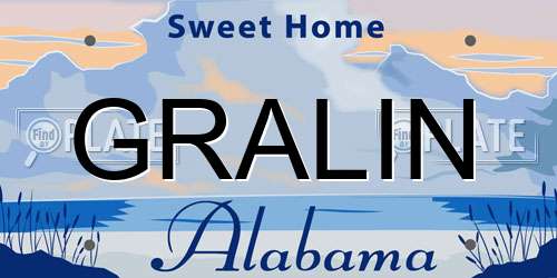 GRALIN Alabama License Plate
