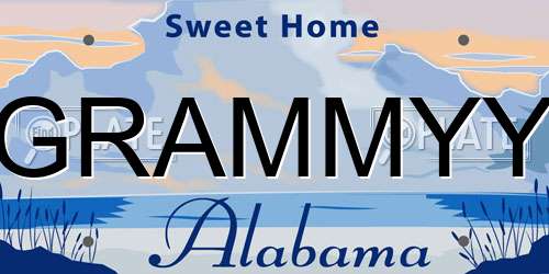 GRAMMYY Alabama License Plate