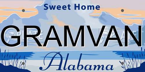 GRAMVAN Alabama License Plate