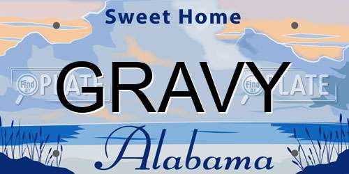 GRAVY Alabama License Plate