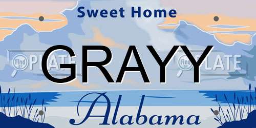 GRAYY Alabama License Plate