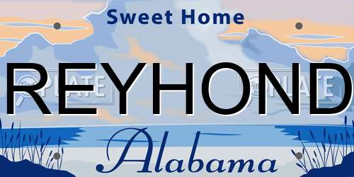 GREYHONDA Alabama License Plate