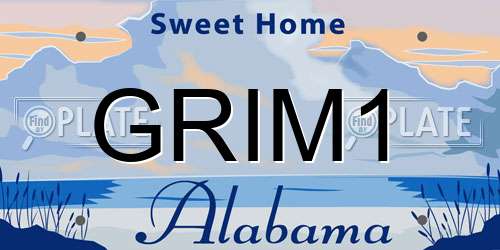 GRIM1 Alabama License Plate