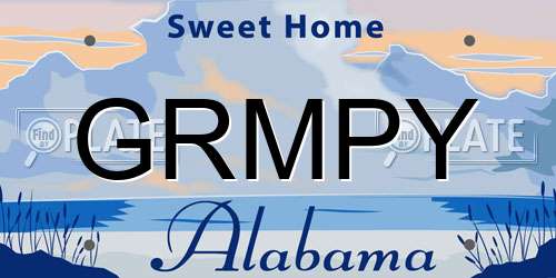 GRMPY Alabama License Plate