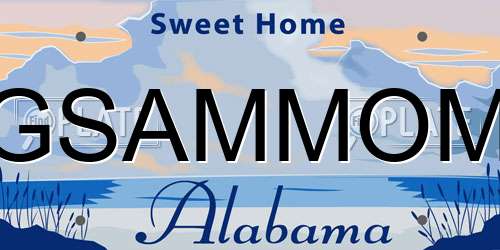 GSAMMOM Alabama License Plate