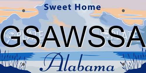 GSAWSSA Alabama License Plate