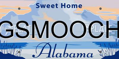 GSMOOCH Alabama License Plate