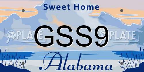 GSS9 Alabama License Plate