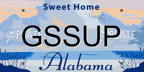 GSSUP Alabama License Plate