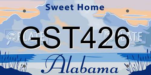 GST426 Alabama License Plate