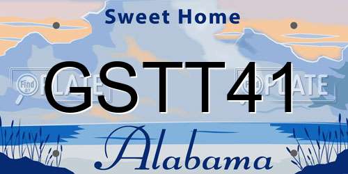 GSTT41 Alabama License Plate