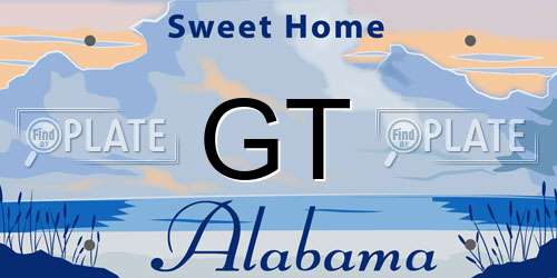GT Alabama License Plate